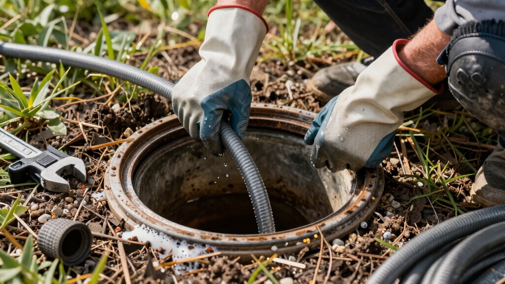 clear inlet pipe blockages safely