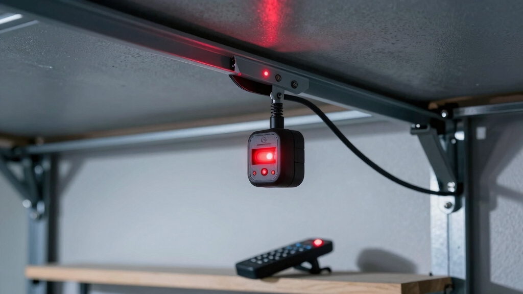 beeping flashing garage door sensors