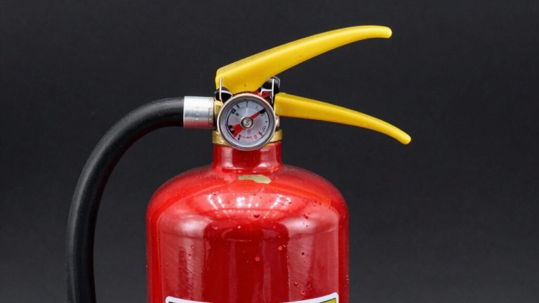 portable metal cylinder containing suppressant