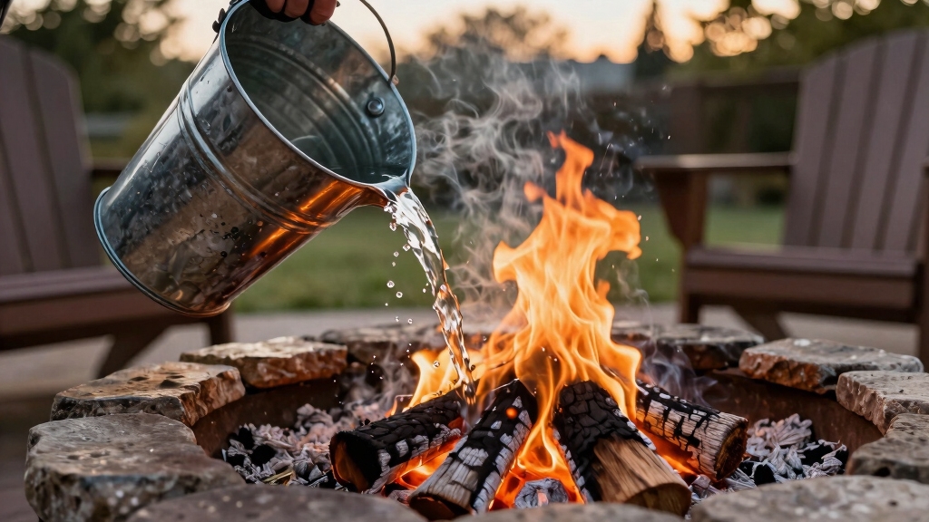 safe controlled fire pit extinguishing