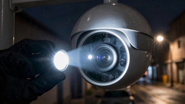 disable surveillance camera visually