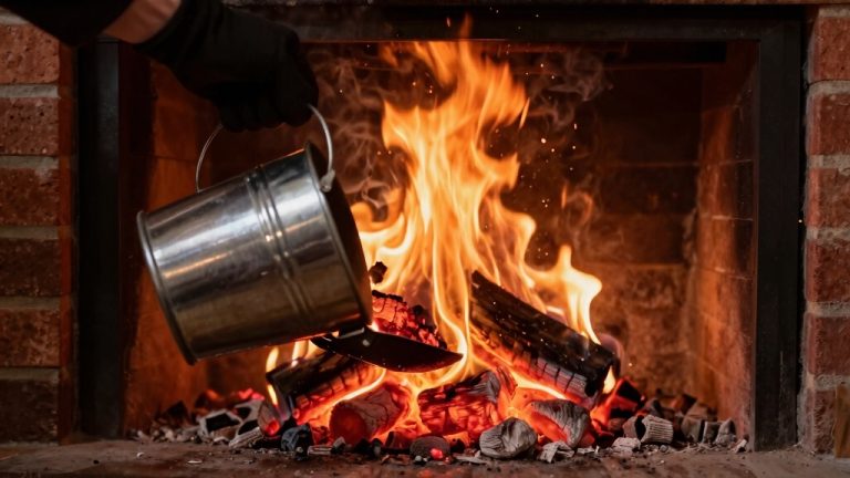 douse embers close damper