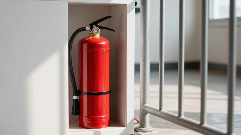 ensure unobstructed extinguisher access