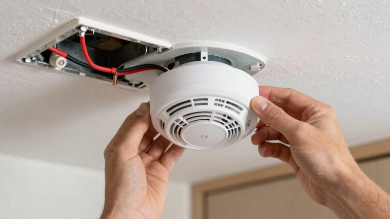 interconnected ceiling mounted fire alarms