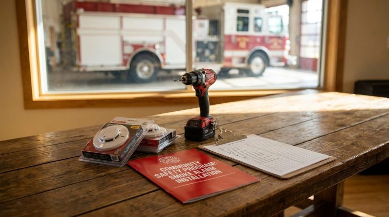 does fire department install smoke detectors