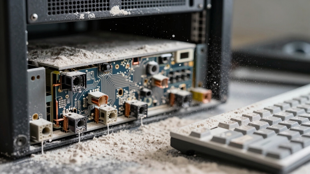 dry chemical residue corrodes electronics