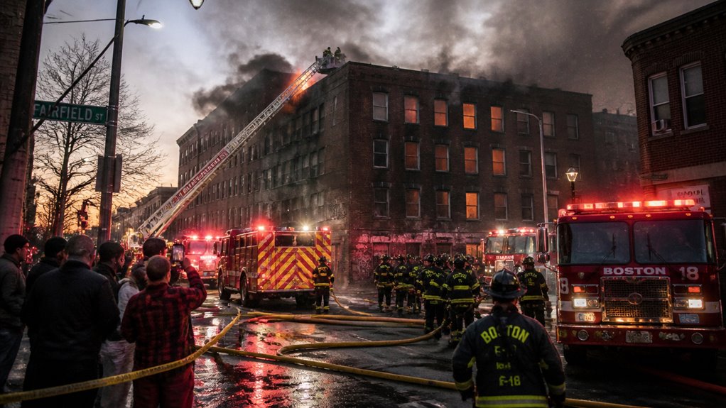 multiple unit structural fire response