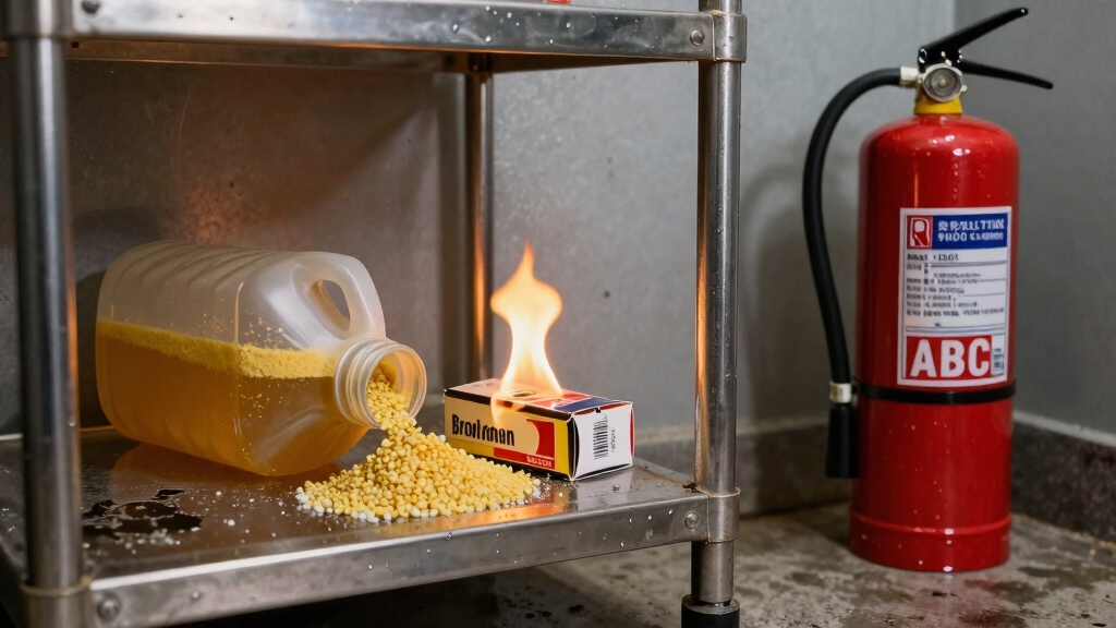 oxidizer contamination ignites combustible materials