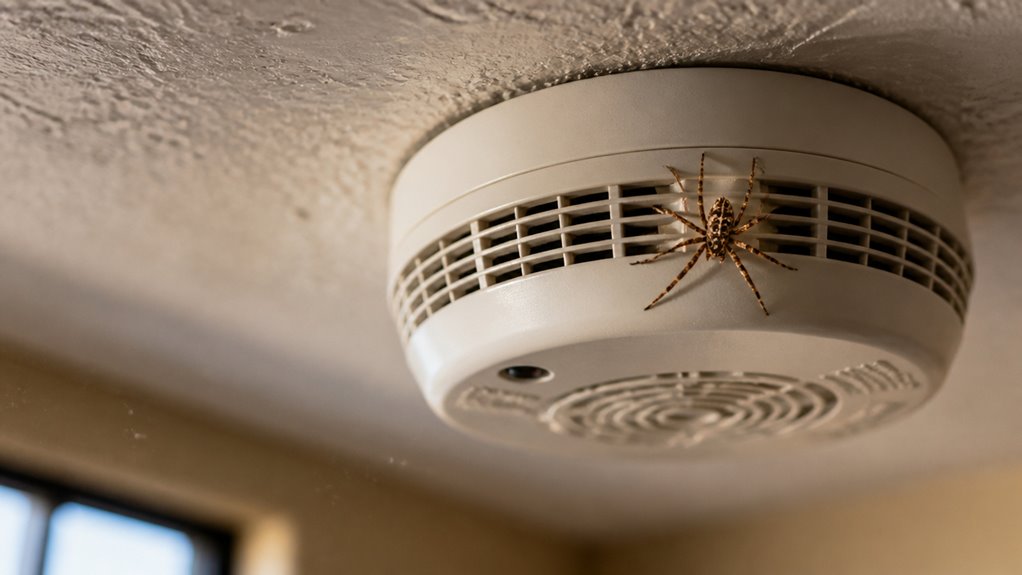 spider triggers smoke alarm