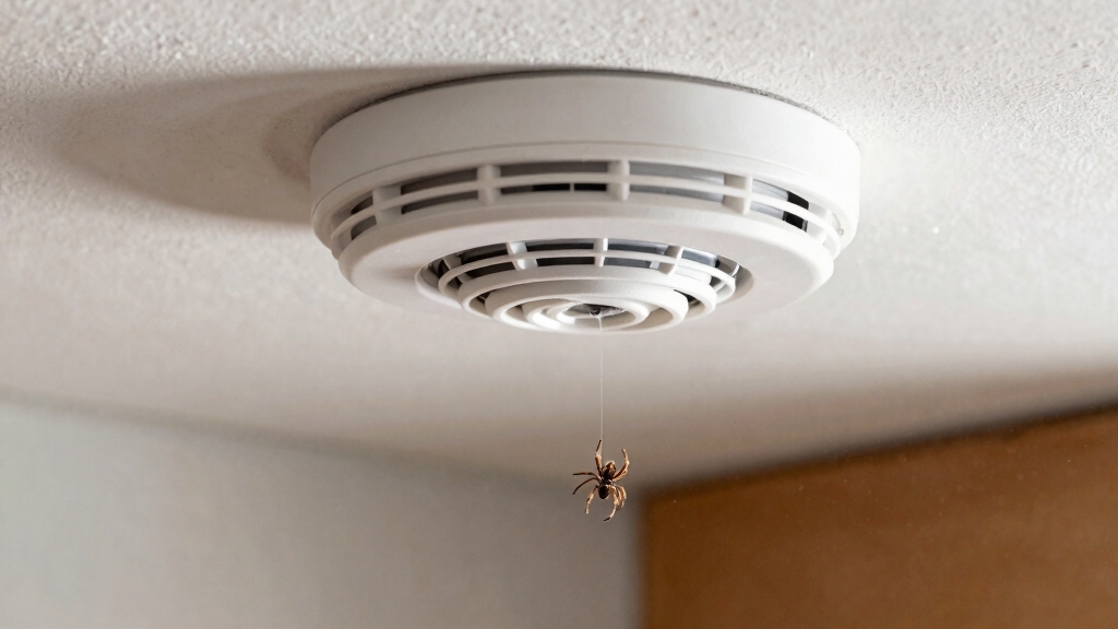 spiders obstruct optical smoke detectors