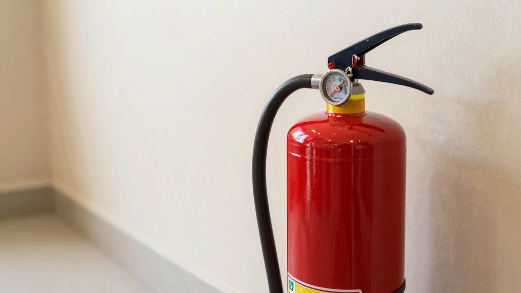 ensure unobstructed properly mounted extinguisher