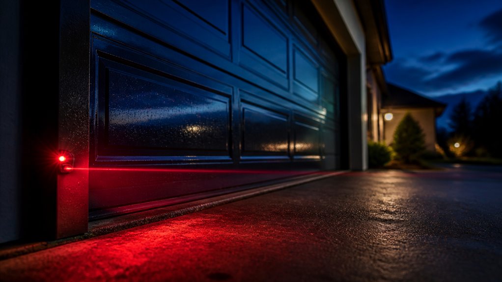 garage door blinking red