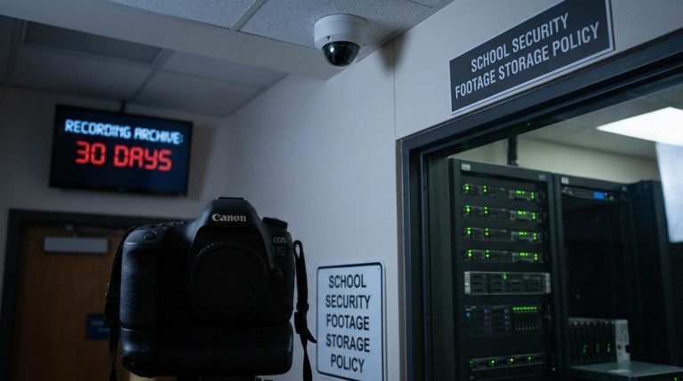 how long do security cameras keep footage in schools