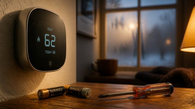 thermostat low battery impacts heating