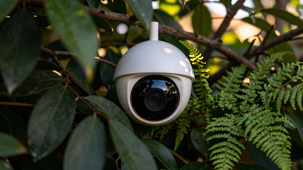 concealed cameras within foliage