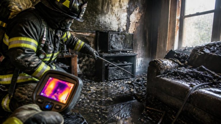 ensure fire fully extinguished