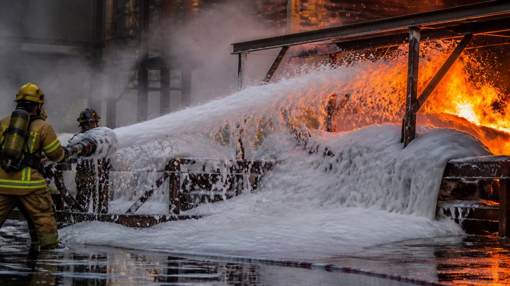 foam retardants extinguish active fires