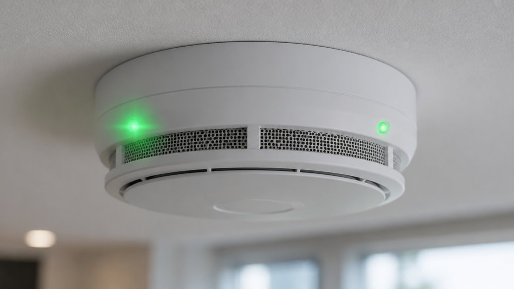 smoke alarm green indicator