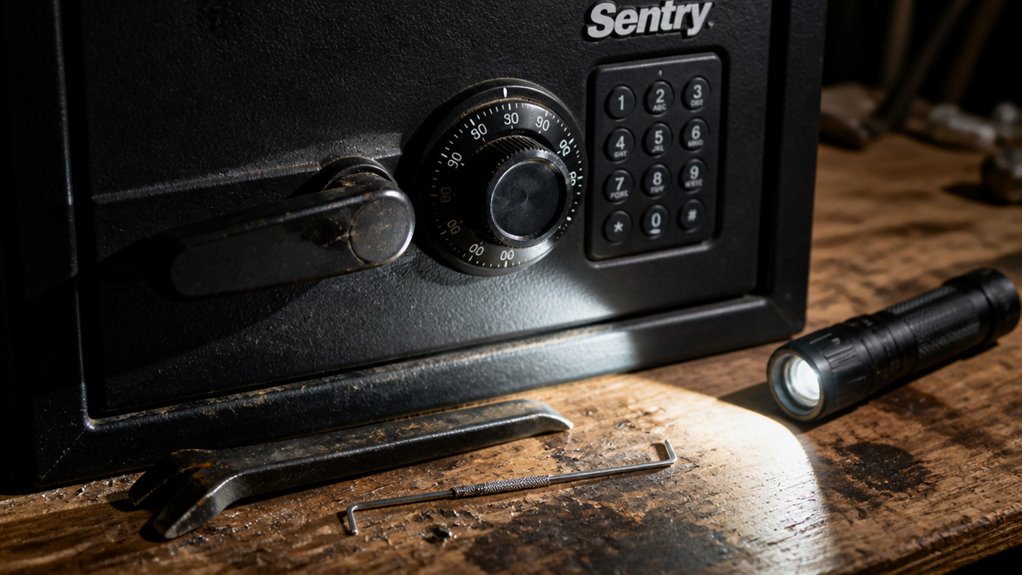 opening sentry safe without combo