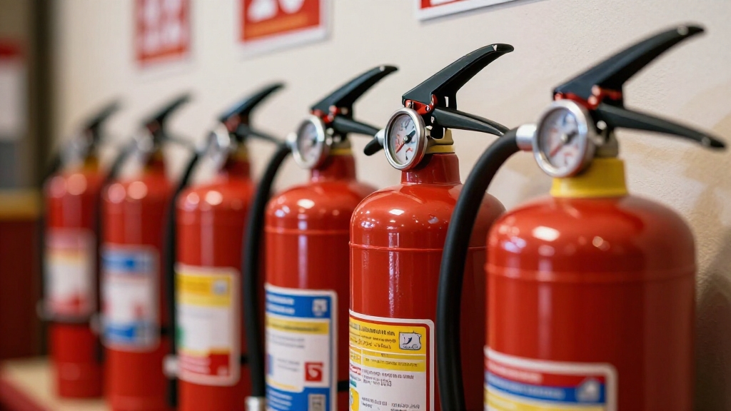 labels specify extinguisher type ratings